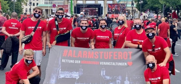 Alarmstufe Rot: werk :b events auf Groß-Demo in Berlin