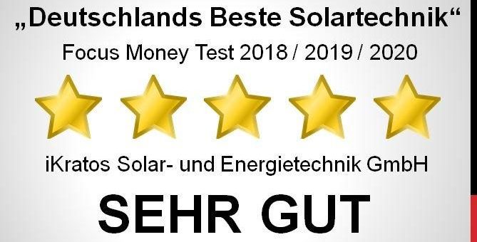Auszeichnung Deutschlands Beste für iKratos Solar- und Energietechnik