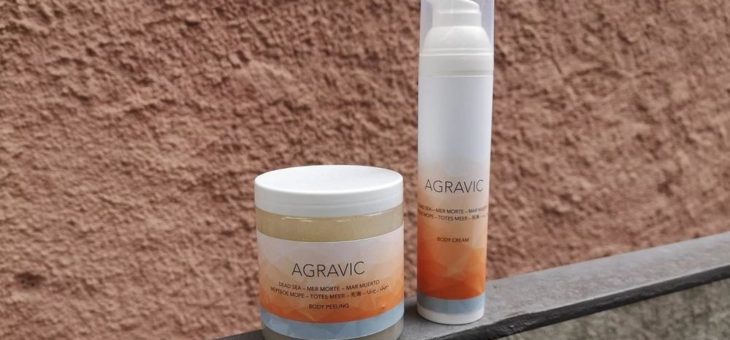 FARBENHAUT Produkttest Psoriasis/Schuppenflechte: AGRAVIC bodycare Body Peeling und Body Cream