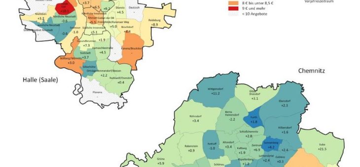 Halle oder Chemnitz: Wo steigen die Mieten stärker?