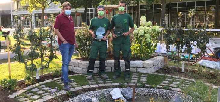 Bundesfinale der Landschaftsgärtner: Patrick Vonhof und Lukas Schmidt gewinnen Vizemeisterschaft