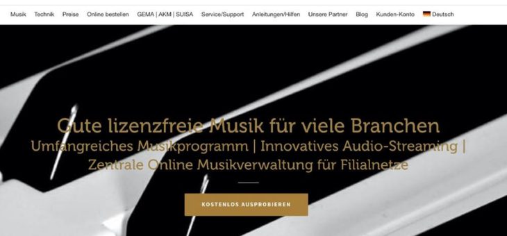 Kostengünstiger Musik-Service für Handel, Hotellerie und Fitness-Center von MUSIC2BIZ