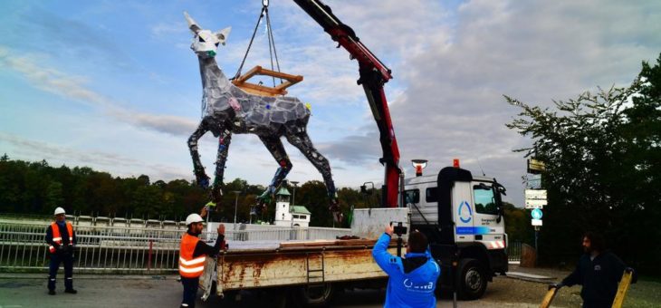 Die swa REHcycling-Skulptur ist umgezogen