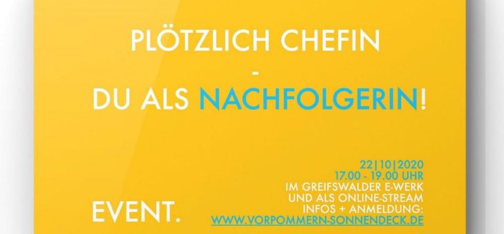 Plötzlich Chefin – Du als Nachfolgerin