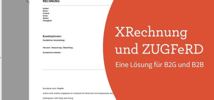 E-Rechnung für Bund-Lieferanten – November 2020