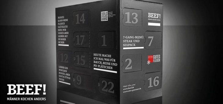 Die BEEF! Advents-Black Box mit 24 schwarzen Überraschungen für Männer