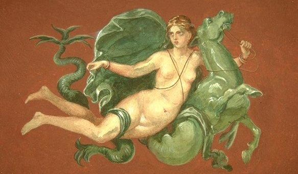 Delfine, Hippokampen und Meeresungeheuer