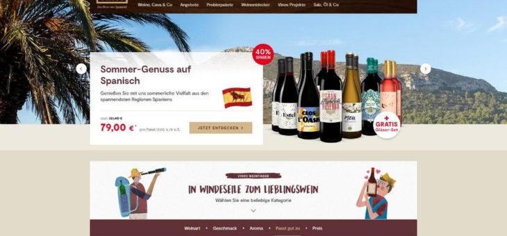 Vinos startet mit neuem Online-Shop von novomind