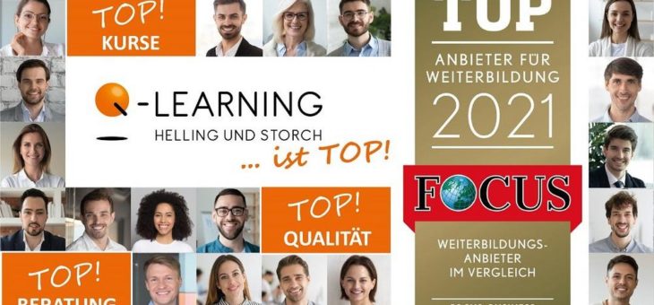 FOCUS-Auszeichnung „Top-Anbieter Weiterbildung 2021“ für Q-LEARNING