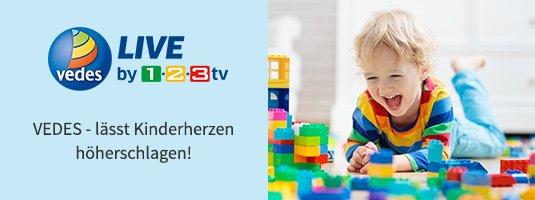 VEDES und 1-2-3.tv präsentieren erstmals im deutschen Fernsehen Spiele-Highlights in einer spannenden Live-TV Verkaufsshow