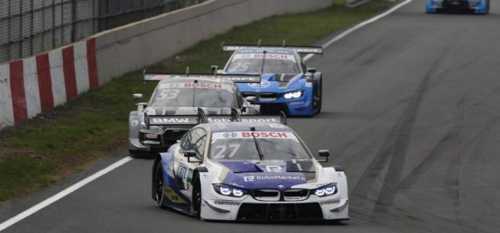 Jonathan Aberdein fährt im Samstagsrennen in Zolder im CATL BMW M4 DTM auf Platz vier