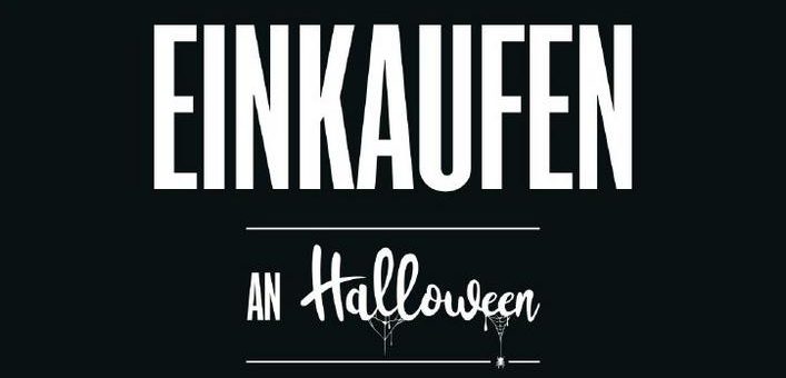 Eine sympathische Einladung zu „Einkaufen an Halloween“