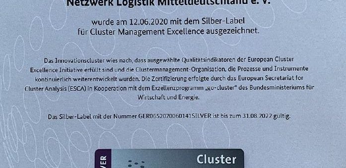 Netzwerk Logistik Mitteldeutschland erhält europäisches Silber-Label für seine Arbeit