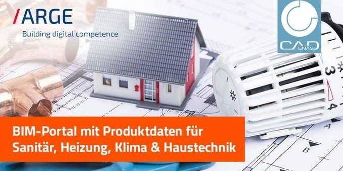 BIM für SHK & Haustechnik: Neues BIM Downloadportal der ARGE Neue Medien powered by CADENAS