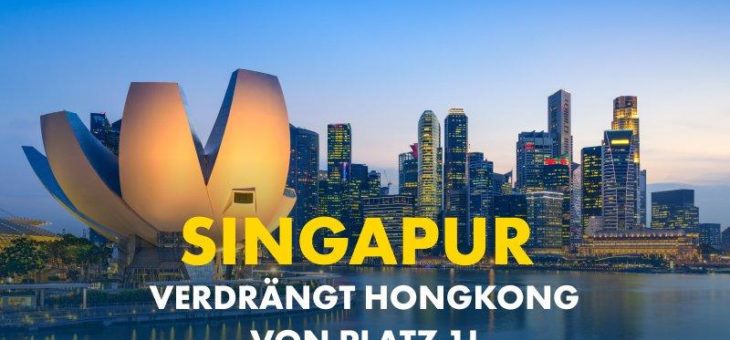 Singapur verdrängt Hongkong von Platz 1!