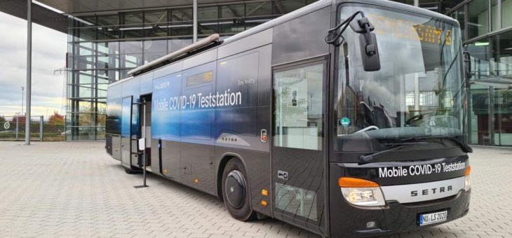 Volldigitalisiertes Testverfahren jetzt im Corona-Testbus im Einsatz: Ergebnisse nach 12 Stunden