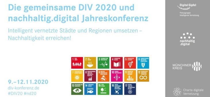 Die DIV 2020 und nachhaltig.digital Jahreskonferenz bringt Experten der Digitalisierung und Nachhaltigkeit zusammen