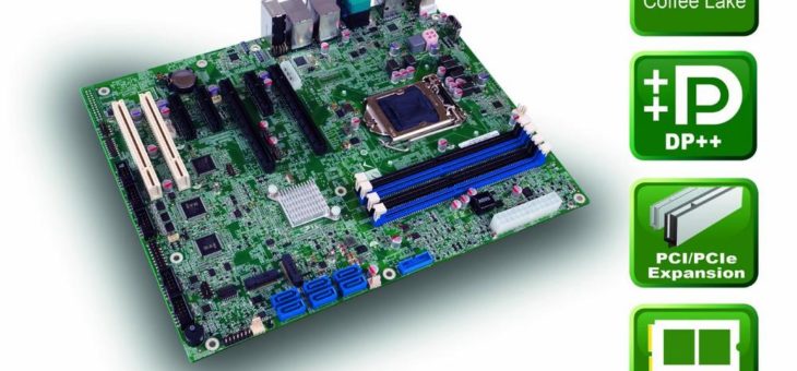 Industrielles Coffee Lake ATX Mainboard mit Dual Thunderbolt