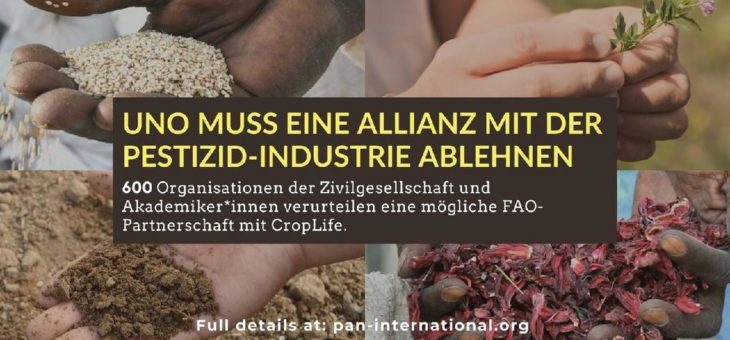 Welle der Empörung über Pläne der FAO zur Zusammenarbeit mit der Pestizidindustrie