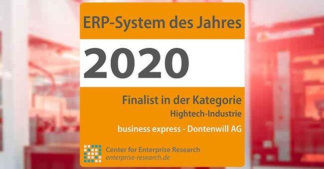 Expertenjury wählt business express unter die TOP 3 besten ERP-Systeme für die Hightech-Industrie