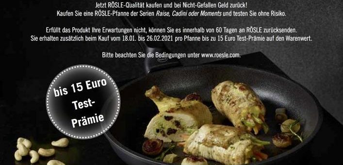 Da brennt nicht an – die RÖSLE Bratpfannen