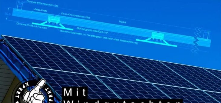 Dachdurchdringungsfreies Kreuzschienensystem für geneigte Dächer (5°-30°) mit Bitumen- oder Folieneindeckung