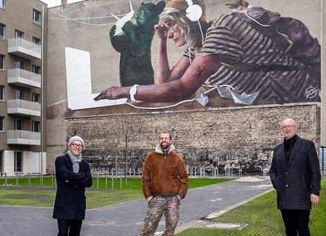 Urbane Kunst: GESOBAU und Deutsche Wohnen stellen neues Fassadenbild vor