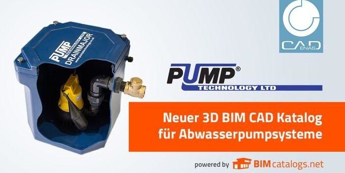 Pump Technology veröffentlicht 3D BIM Katalog für Abwasserpumpsysteme powered by CADENAS