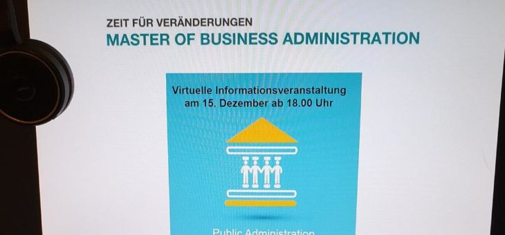 Virtuelle Fragestunde: MBA Public Administration