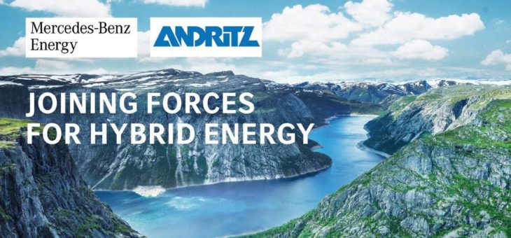 ANDRITZ und Mercedes-Benz Energy unterzeichnen Kooperationsvereinbarung zum Einsatz großer Batterie-Energiespeicher-systeme für Wasserkraftwerke