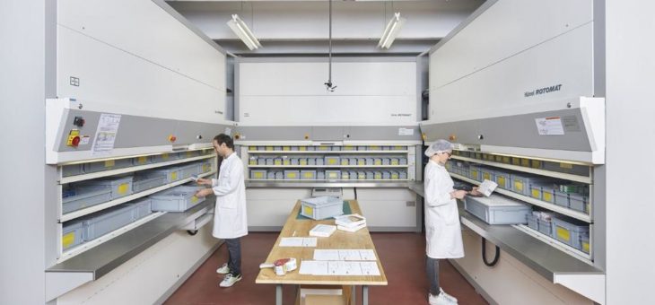 Kürzere Zugriffszeiten, maximales Lagervolumen und Kosteneinsparung mit dem Hänel Rotomat® Lagerlift