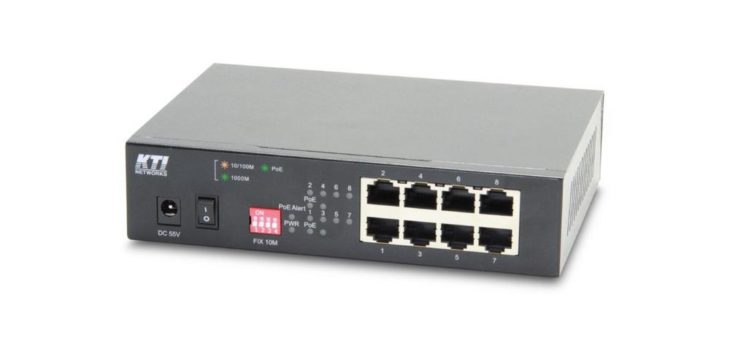 Desktop-Gigabit-Switch mit High-PoE von KTI