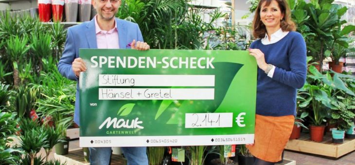 Weihnachts-Aktion der Mauk Gartenwelt erlöst 2.587€ für den Kinderschutz