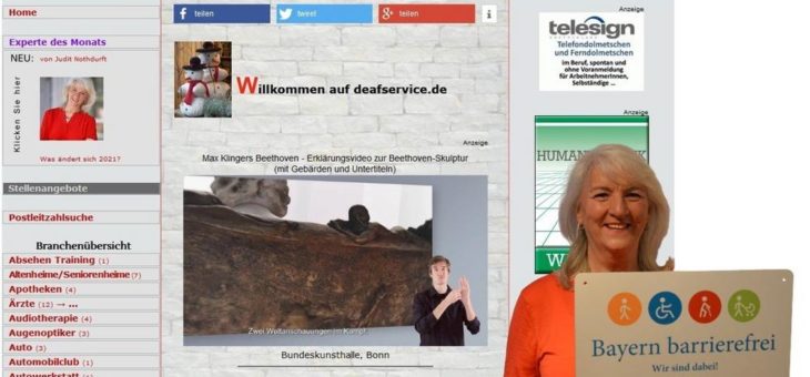 „Bayern barrierefrei“ – Auszeichnung für das Internetportal für Hörbehinderte/Gehörlose