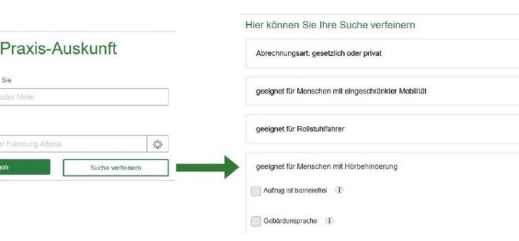 Physio-Praxis-Auskunft: Barrierefreiheitskriterien nach   bundesweiter Erhebung online
