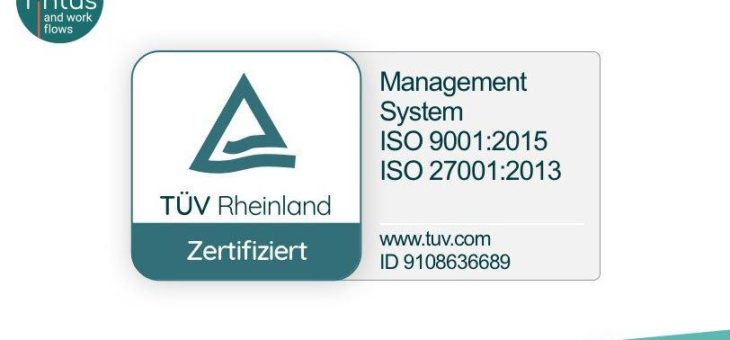 fintus erhält ISO-Zertifizierung des TÜV Rheinland