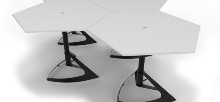 Honeycomb Dlite – Höhenverstellbarer Steh-Sitz-Tisch für eine variable Arbeitshaltung