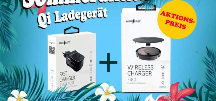 Kabellose Ladestationen für Smartphones – Sommeraktionen von miniBatt