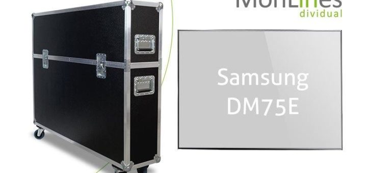 Sicheres und passgenaues MonLines Transportcase für große Displays wie für das Samsung DM75E