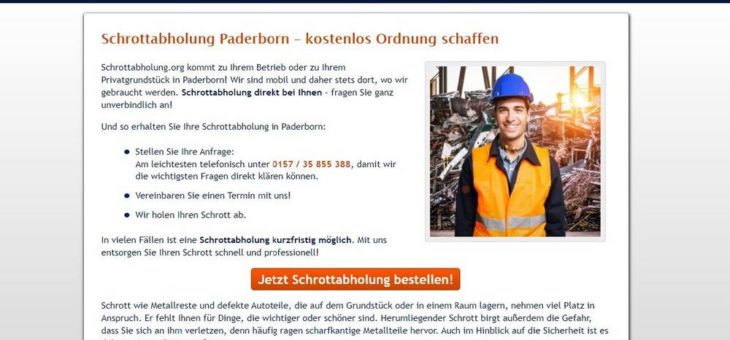 Altmetallabholung in Paderborn fair und transparent