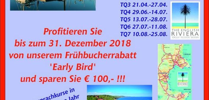 Schüler aus Deutschland auf Sprachreise in England – ‚Early bird‘-Rabatt bis Ende Dezember 2018