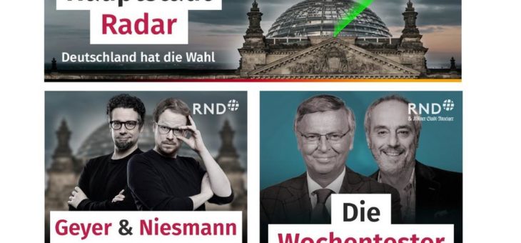 Investigativteam, Personal, Formate: Hauptstadtbüro des  RedaktionsNetzwerks Deutschland (RND) stellt sich neu auf
