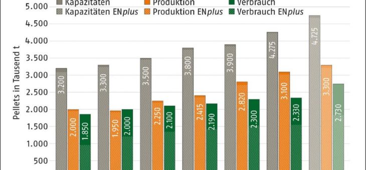 Pelletmarkt in Deutschland zieht spürbar an – Hoher Absatz an Feuerungen und erstmals mehr als 3 Mio. Tonnen Produktion