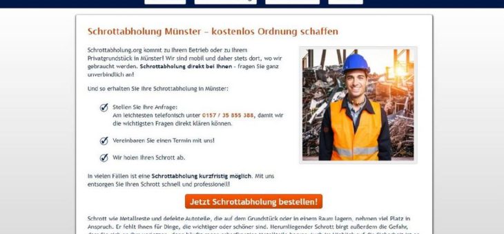 Altmetallabholung in Münster: mit Metall Geld verdienen