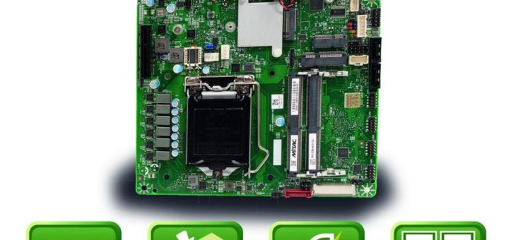 Flaches Mini ITX Mainboard für Comet Lake Prozessoren