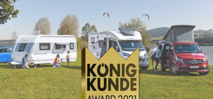Empfehlenswert für Camper: Leser-Award „König Kunde“ prämiert die besten Caravaning-Marken