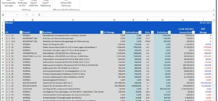 GAEB-Online 2021: Kostengünstig X-Rechnungen ausstellen