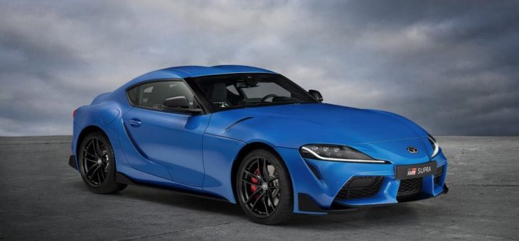 Limitiertes Sondermodell für den Toyota GR Supra (Kraftstoffverbrauch innerorts/außerorts/kombiniert: 9,4-7,5/5,9-5,5/7,2-6,2 l/100 km, CO2-Emissionen kombiniert: 165-143 g/km)