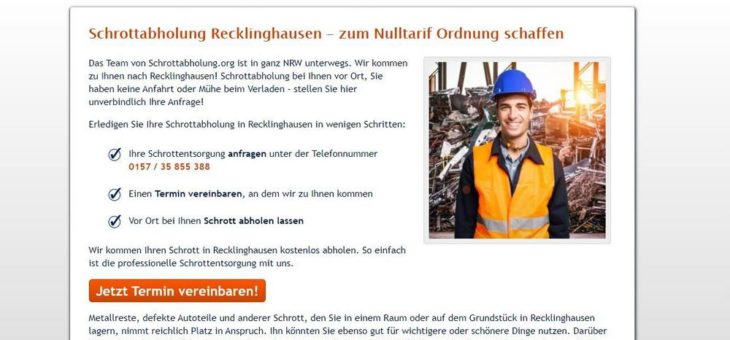 Schrott loswerden leicht gemacht: Die Altmetall Abholung in Recklinghausen arbeitet zuverlässig und schnell