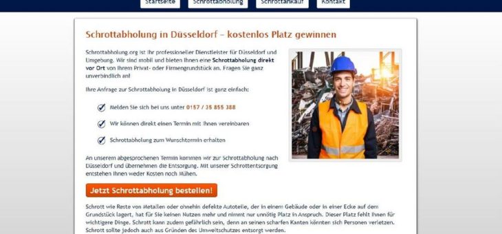 Der schnellste Altmetallabholung in Düsseldorf und Nordrhein-Westfalen